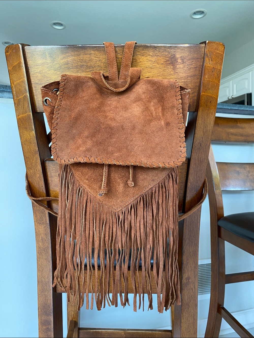 Sorpresa! Suede Fringe Rucksack Backpack Cowboy Ranch Western Genuine Leather